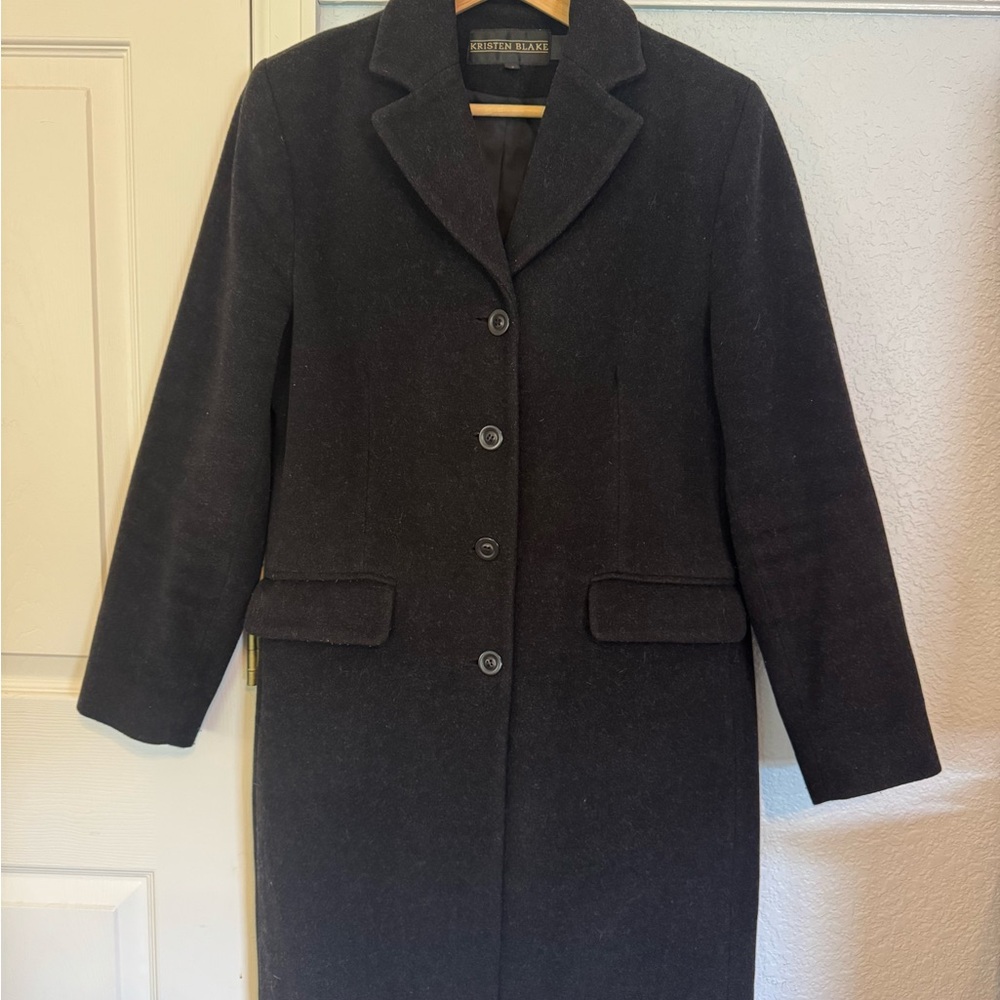 Kristen Blake Elegant Black Trench Coat